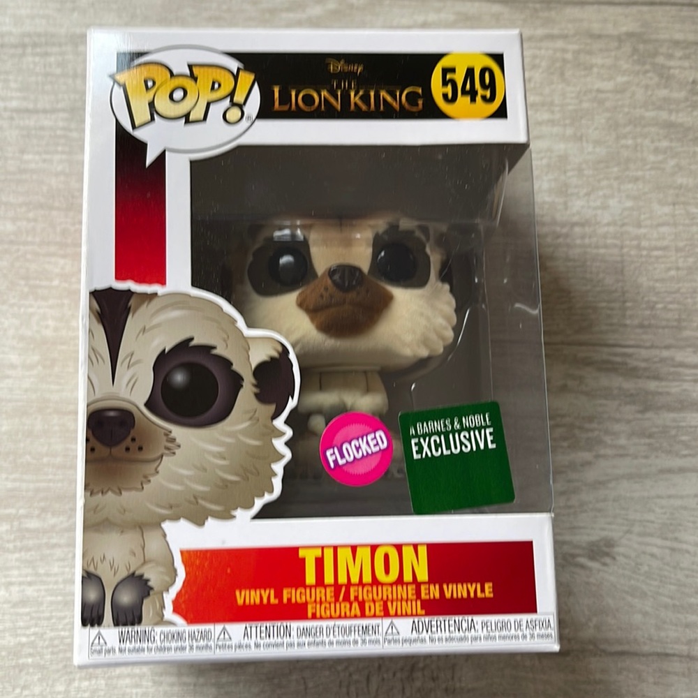 Pop! Disney The Lion King Timon Funko Pop! (FLOCKED)